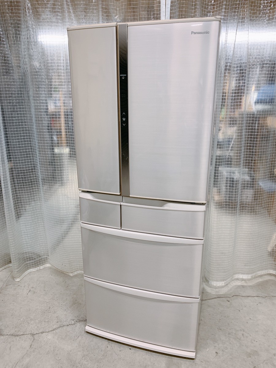 中古 Panasonic パナソニック ノンフロン冷凍冷蔵庫 NR-F478TM-N 2014年製 6枚ドア 冷凍 冷蔵庫 231221か3 K 家E_画像1