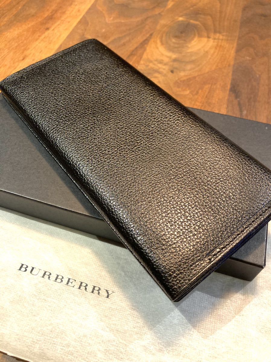 ◇ 未使用品 ◇ BURBERRY バーバリー ブラックレザー 長財布 ノバチェック 黒 小銭入れ_画像6