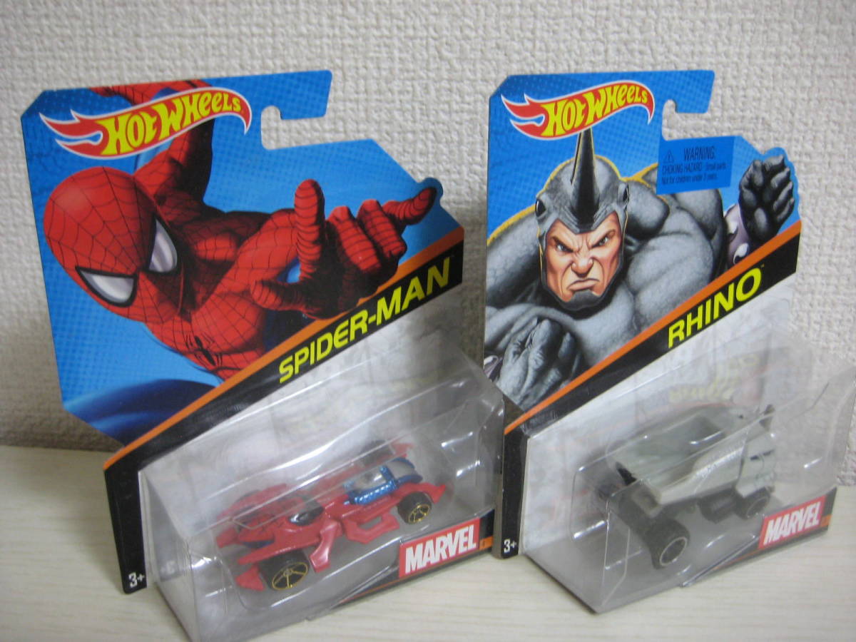 HOTWHEEL ホットウィール　スパイダーマン　ライノ　２コセット_画像2