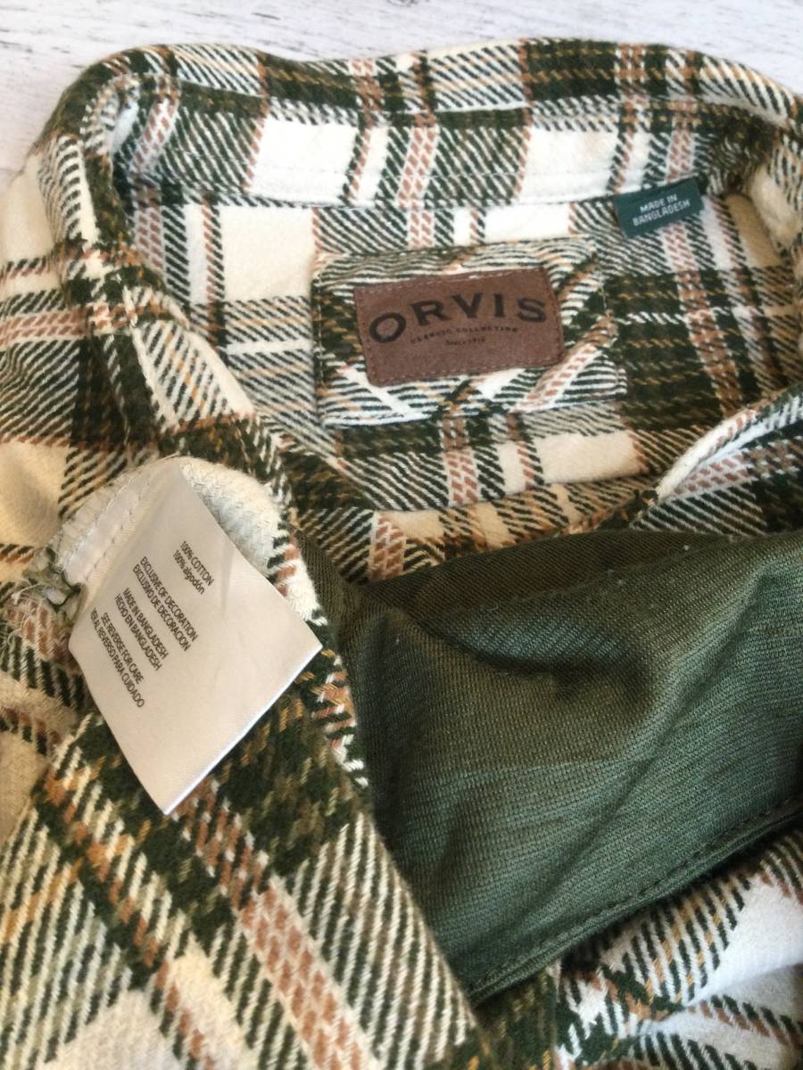 ORVIS オービス 美品 ヘビーネルシャツ 左右ポケット ネルシャツ ジャケット アウトドアカジュアル メンズL 良品綺麗_画像10