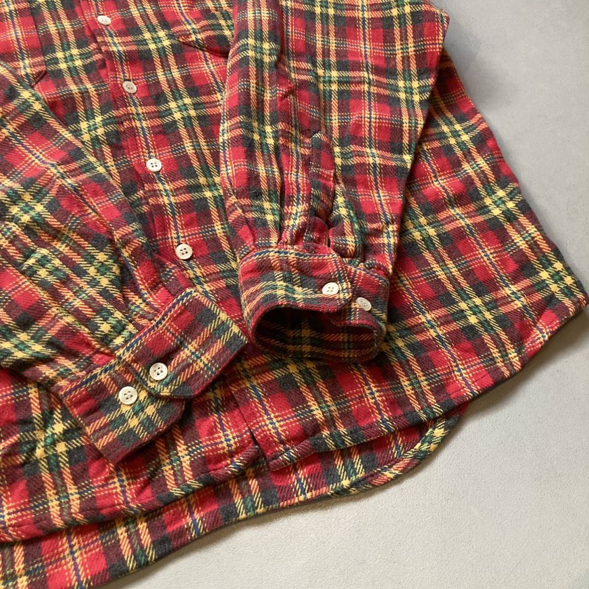 OLD GAP flannel shirt “両ポケフラップ無し” “size L” オールドギャップ フランネルシャツ_画像4