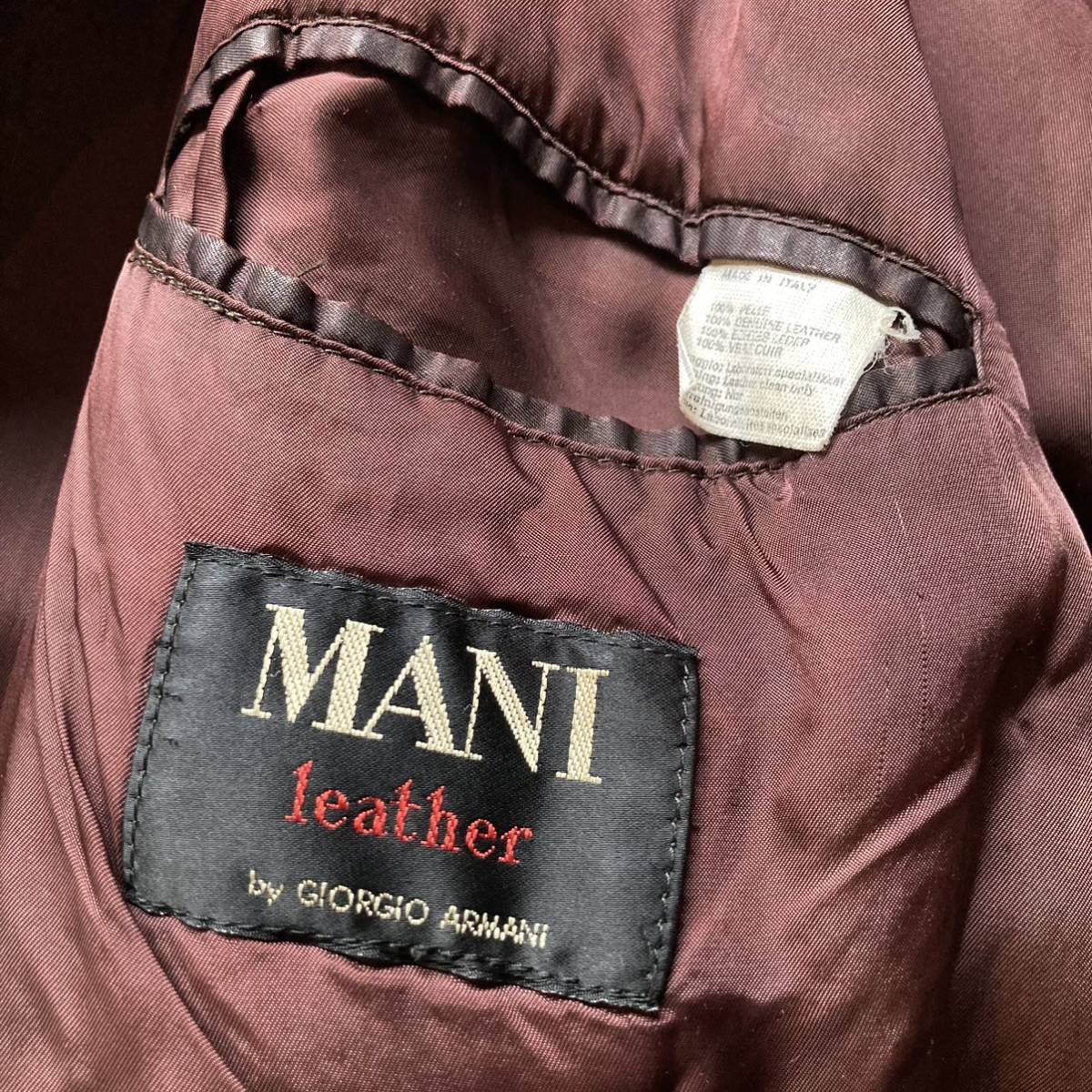 MANI by GIORGIO ARMANI leather “made in Italy” ジョルジオ MANI by GIORGIO ARMANI leather “made in Italy” ジョルジオ