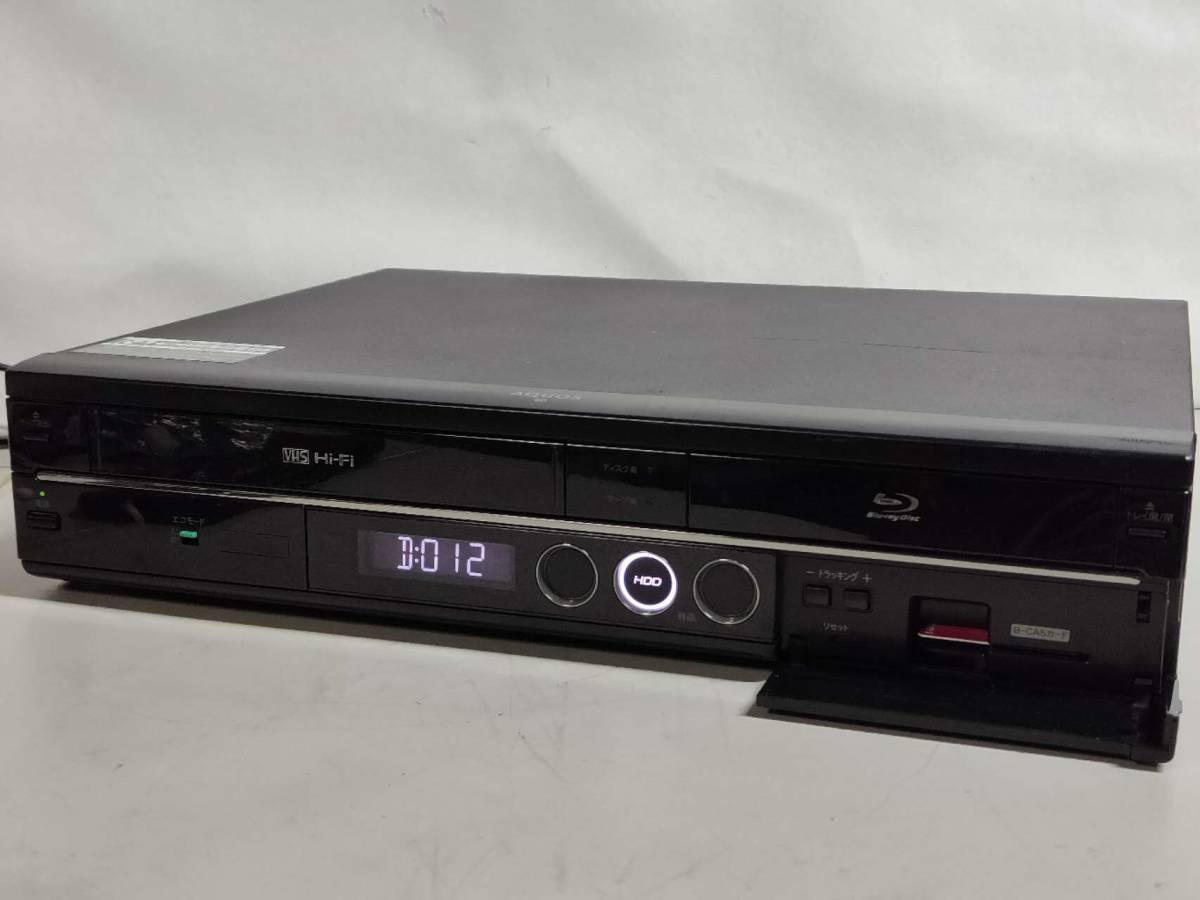 SHARP 「BD-HDV22」 VHS一体型ビデオデッキ HDD/DVD/ブルーレイレコーダー、ダビング10 リモコン HDMI 付 【 動作保証 】 2009年製 1571_画像2