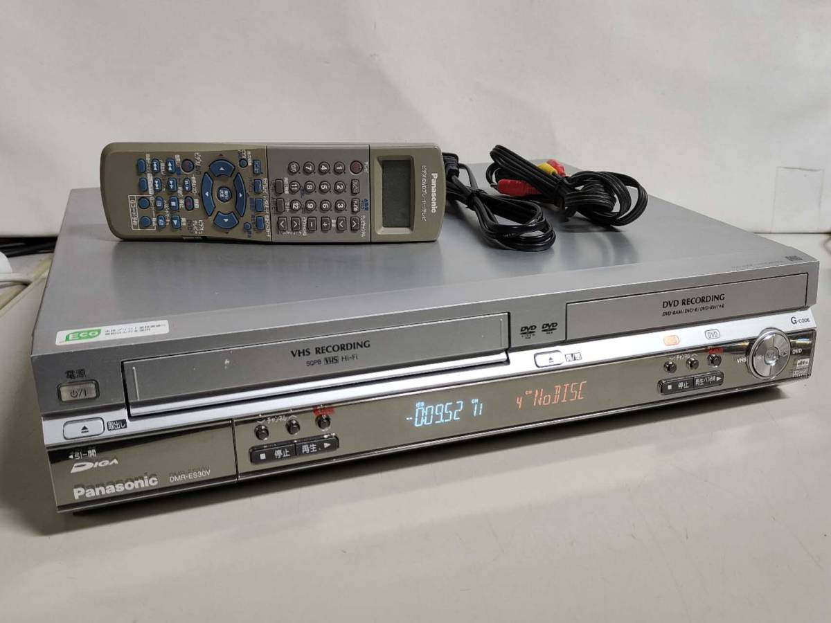 ☆パナソニック Panasonic DMR-ES30V ☆DVD/VHSレコーダーデッキ☆リモコン付 ☆ 動作OK_画像1