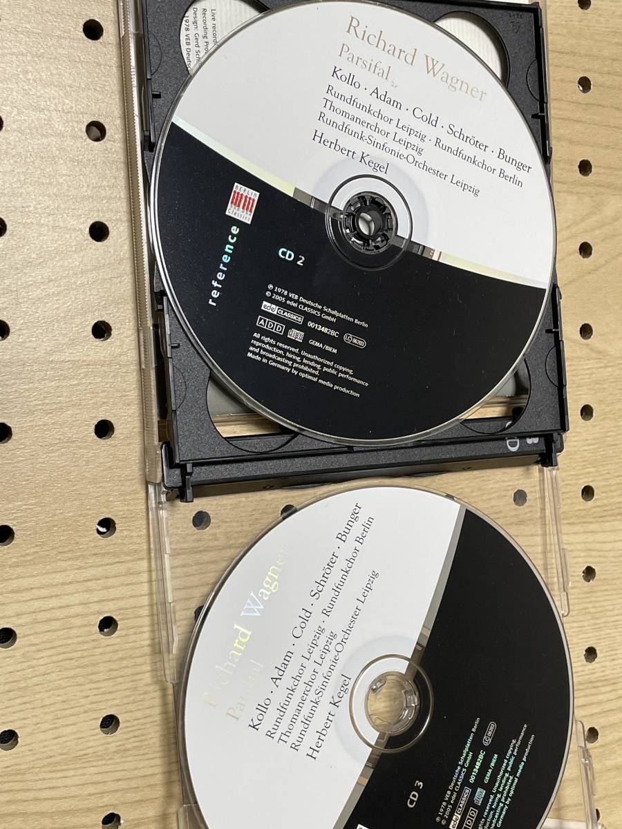 BERLIN Classics 輸入盤 3CD ワーグナー 『パルジファル』全曲　ケーゲル、ライプツィヒ放送響、コロ、アダム、他_画像4