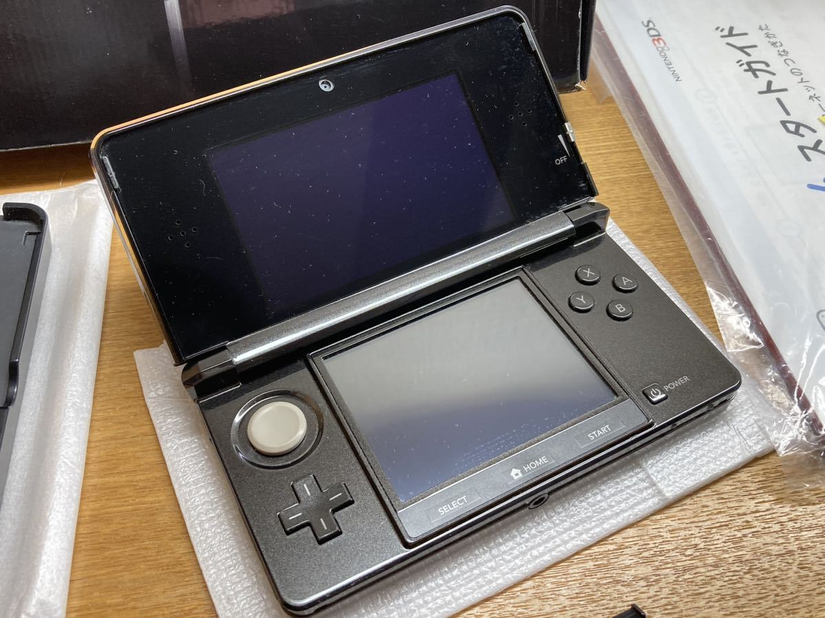 動作確認済み Nintendo 3DS コスモ ブラック 箱付き 任天堂 ニンテンドー3DS 1円スタート_画像4