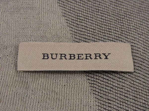 1円 ■美品■ BURBERRY バーバリー チェック柄 マフラー ストール レディース メンズ ベージュ系×グレー系 AU2473_画像4