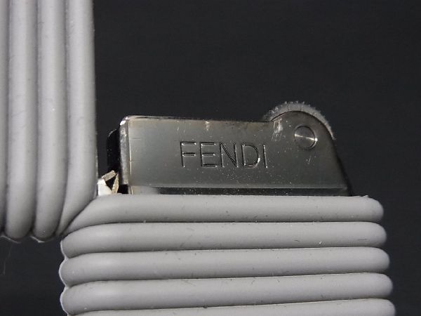 1円 ■美品■ FENDI フェンディ ライター 高級ガスライター ローラーガスライター 喫煙グッズ メンズ レディース グレー系 AV3438_画像6