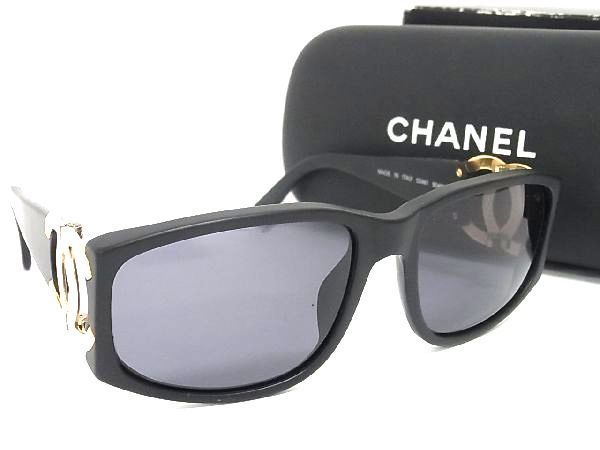 1円 ■美品■ CHANEL シャネル 02461 90405 ココマーク サングラス メガネ 眼鏡 レディース ブラック系 AV2036_画像1