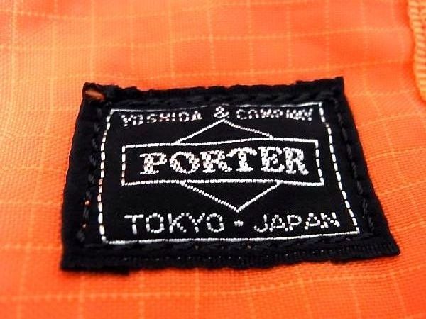 1円 ■極美品■ PORTER ポーター吉田かばん ナイロン クロスボディ ショルダーバッグ 斜め掛けかばん オレンジ系 BG5481_画像6