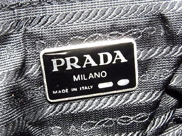 1円 ■美品■ PRADA プラダ スエード キルティング マルチケース メイクポーチ 化粧ポーチ 小物入れ レディース ブラック系 BG5172_画像5