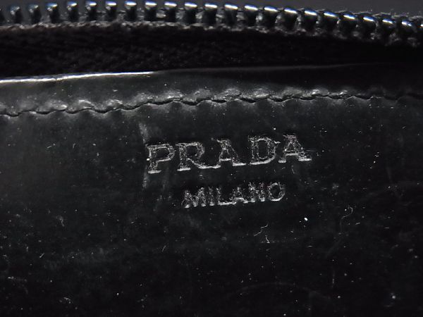 1円 PRADA プラダ テスートナイロン コインケース コインパース 小銭入れ レディース ブルー系×ブラック系 AU2948_画像4