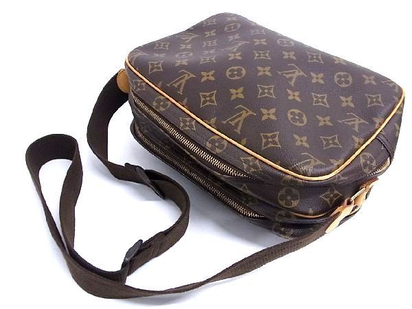 1円 ■美品■ LOUIS VUITTON ルイヴィトン M45254 モノグラム リポーターPM ショルダーバッグ 斜め掛けかばん ブラウン系 AS4364_画像3