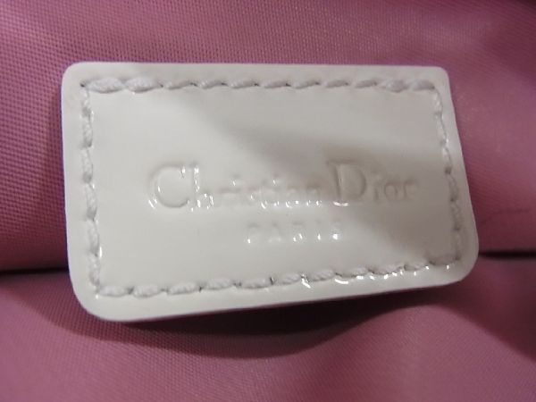 1円 ■極美品■ ChristianDior ディオール トロッター ナイロン ボディバッグ ウエストバッグ ウエストポーチ ピンク×ホワイト系 AT3521_画像6