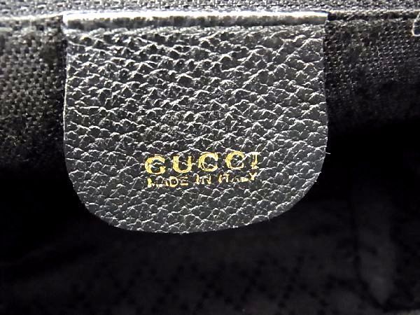 1円 ■美品■ GUCCI グッチ 007 1793 バンブー スエード 2WAY クロスボディ ハンドバッグ ショルダー レディース ブラック系 AT3476_画像6