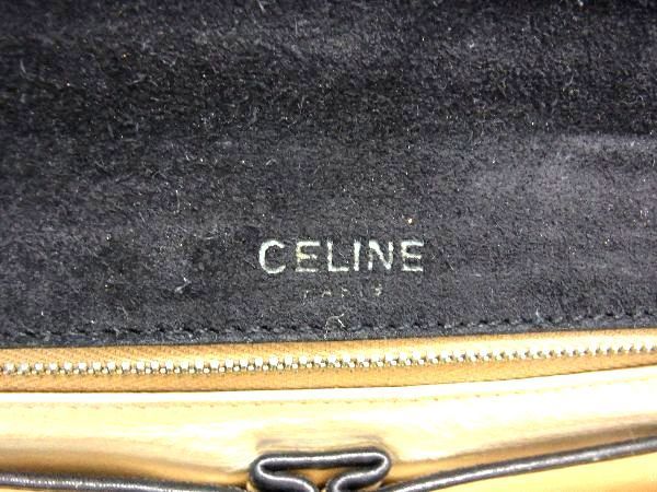 1円 CELINE セリーヌ スエード クラッチバッグ セカンドバッグ レディース ブラック系 BE7731_画像5