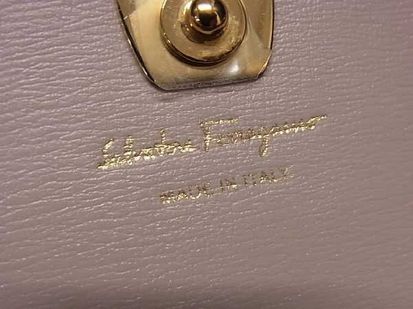 1円 ■極美品■ Salvatore Ferragamo フェラガモ JP-22-E008 ヴァラリボン レザー 二つ折り 長財布 ウォレット ピンクベージュ系 AU4619_画像6