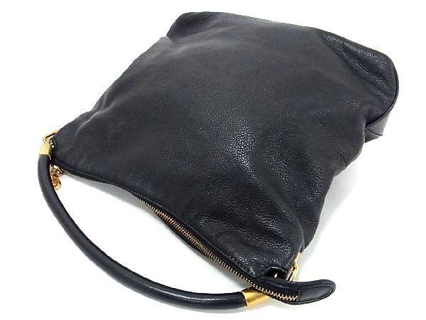 1円 ■美品■ MARC BY MARC JACOBS マークバイマークジェイコブス レザー ワンハンドル ハンドバッグ レディース ブラック系 AT3176_画像3