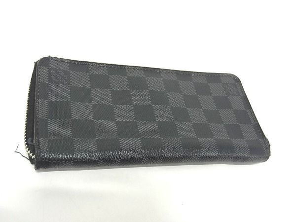 1円 LOUIS VUITTON ルイヴィトン N63195 ダミエグラフィット ジッピーウォレット ヴェルティカル ラウンドファスナー 長財布 AU4256_画像2