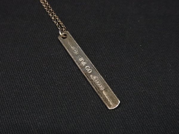 1円 TIFFANY＆Co ティファニー 1837 ナローバー SV925 ネックレス ペンダント アクセサリー レディース シルバー系 AQ6421_画像2