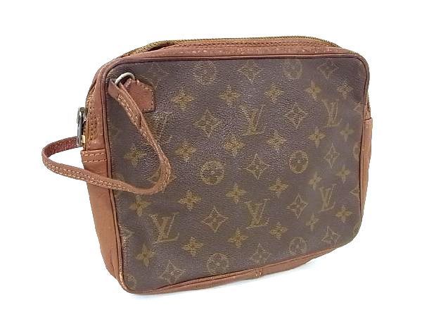 1円 LOUIS VUITTON ルイヴィトン モノグラム ポシェットスポーツ クラッチバッグ セカンドバッグ メンズ ブラウン系 BE7940_画像1