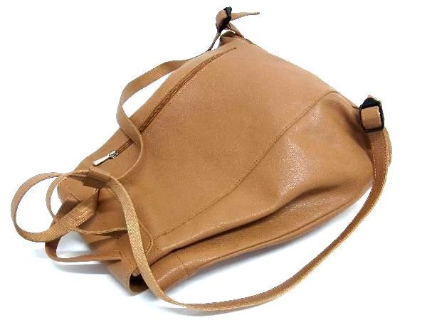 1円 ■極美品■ LONGCHAMP ロンシャン レザー リュックサック バックパック レディース ブラウン系 AS5391_画像3