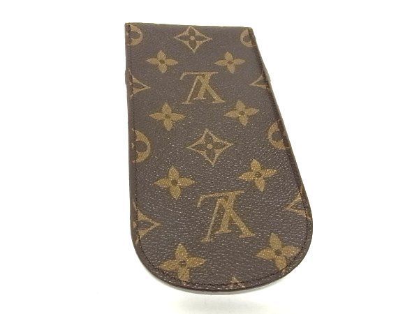 1円 ■美品■ LOUIS VUITTON ルイヴィトン M62970 モノグラム エテュイ リュネット ラバ メガネケース 眼鏡ケース ブラウン系 AW0215_画像2