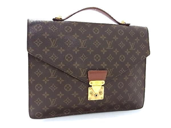 1円 LOUIS VUITTON ヴィトン M53338 モノグラム ポルトドキュマン バンドリエール ビジネスバッグ ハンドバッグ ブラウン系 AW0046_画像1