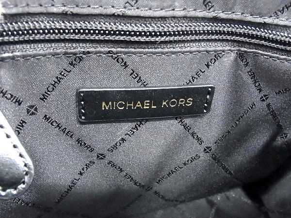 1円 ■美品■ MICHAEL KORS マイケルコース レザー 2WAY ハンドバッグ トートバッグ ショルダー 斜め掛けかばん ブラック系 BE8115_画像6