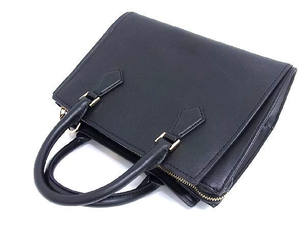 1円 ■美品■ MICHAEL KORS マイケルコース レザー 2WAY ハンドバッグ トートバッグ ショルダー 斜め掛けかばん ブラック系 BE8115_画像3