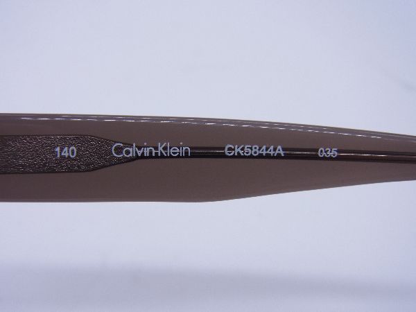 ■美品■ Calvin Klein カルバンクライン CK5844A 度入り メガネ 眼鏡 メンズ レディース グレージュ系 DD1747_画像4