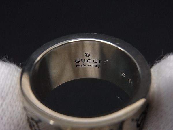 1円 ■美品■ GUCCI グッチ グッチゴースト SV925 リング 指輪 アクセサリー 表記サイズ 8 (約7号) シルバー系 AT4164_画像4