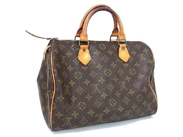 1円 LOUIS VUITTON ルイヴィトン M41526 モノグラム スピーディ30 ハンドバッグ ミニボストンバッグ ブラウン系 BF4956_画像1