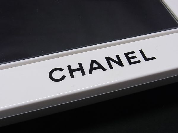 ■極美品■ CHANEL シャネル ロゴ スタンドミラー 鏡 ホワイト系 AQ7363_画像4