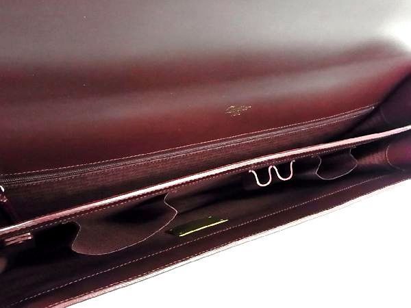 # как новый # Cartier Cartier кожа ручная сумочка портфель портфель мужской бордо серия AU3169