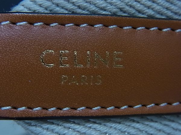 ■新品同様■ CELINE セリーヌ キャンバス バッグ用 ショルダーストラップ 肩掛け レディース ベージュ系×ブラウン系 AS4795_画像4