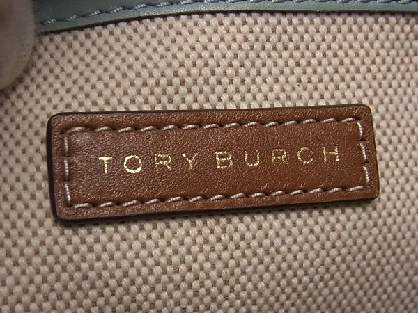 ■新品■未使用■ TORY BURCH トリーバーチ キャンバス×レザー 2WAY ハンドバッグ ショルダー レディース ベージュ系×イエロー系 AT3102_画像8