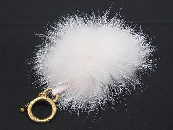 # new goods # unused # FENDI Fendi bag bagzpompon charm fur key holder key ring charm pink series AT3388