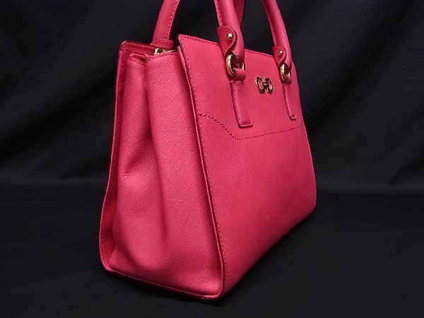 ■極美品■ Salvatore Ferragamo フェラガモ GG-21 F317 ダブルガンチーニ レザー 2WAY ショルダー ハンドバッグ ピンク系 AT3518_画像2