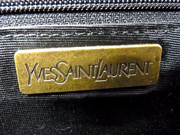 ■極美品■ YVESSAINTLAURENT イヴサンローラン ヴィンテージ レザー ハンドバッグ トートバッグ レディース ブラック系 AR9952_画像9