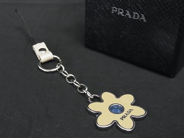 # new goods # unused # PRADA Prada flower key holder key ring charm lady's beige group AT3374