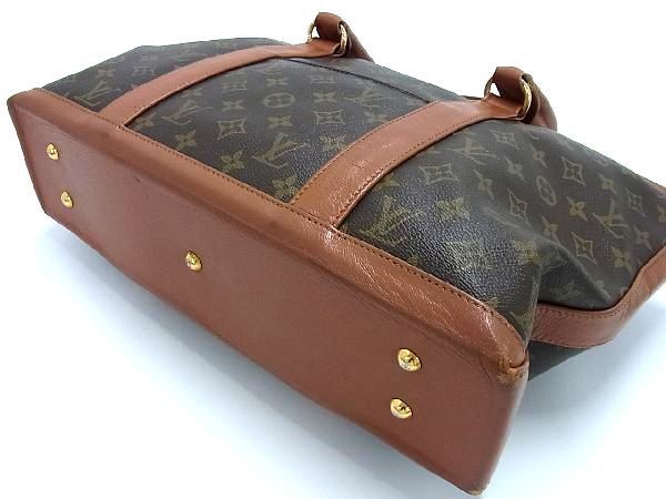 1円 LOUIS VUITTON ルイヴィトン M42425 モノグラム サックウィークエンドPM トート ハンドバッグ ショルダー 肩掛け ブラウン系 BG6424_画像4