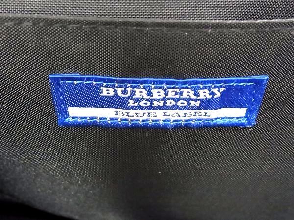 1円 BURBERRY バーバリーブルーレーベル ナイロンキャンバス チェック柄 ハンドバッグ トートバッグ レディース ライトブルー系 AU2711_画像6