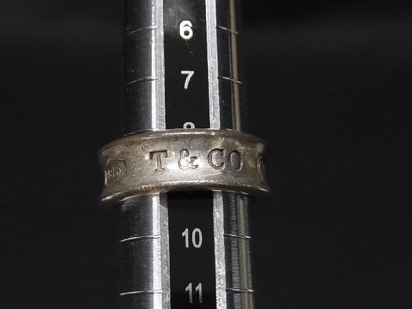 1円 TIFFANY＆Co ティファニー 1837 ナロー SV925 指輪 リング アクセサリー 約8号 レディース シルバー系 CC0468_画像3