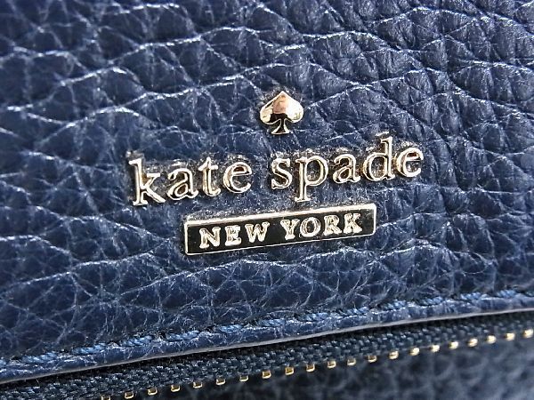 1円 ■極美品■kate spade ケイトスペード PXRU7730 レザー クロスボディ ショルダーバッグ 斜め掛けかばん レディース ブルー系 AT4614_画像7