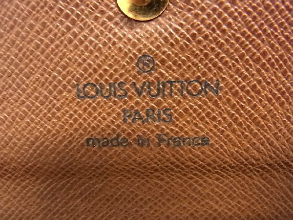 1円 LOUIS VUITTON ルイヴィトン M61202 モノグラム ポルトトレゾール エテュイ パピエ 三つ折り 財布 ウォレット ブラウン系 DA5937_画像6