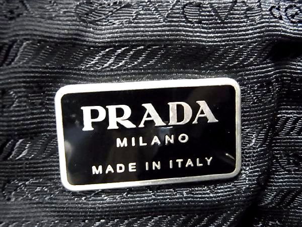 1円 PRADA プラダ テスートナイロン 巾着型 リュックサック バックパック デイパック メンズ レディース ブラック系 AT6791_画像6