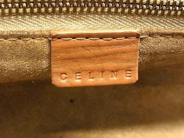 1円 CELINE セリーヌ レザー ハンドバッグ トートバッグ レディース ブラウン系 BF4898_画像6