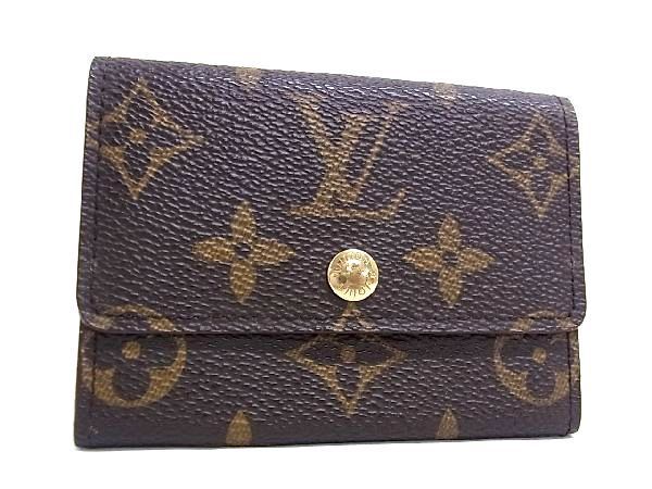 1円 ■美品■ LOUIS VUITTON ルイヴィトン M61930 モノグラム ポルトモネ プラ コインケース コインパース 小銭入れ ブラウン系 BG6358_画像1