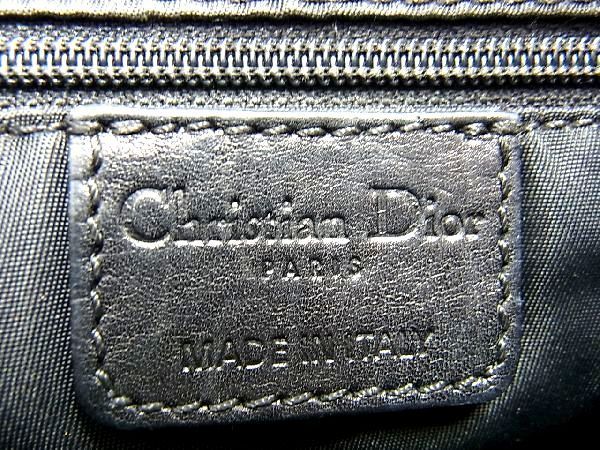 1円 ChristianDior クリスチャンディオール トロッター ナイロン×レザー クロスボディ ショルダーバッグ 斜め掛け ブラック系 BI0805_画像6